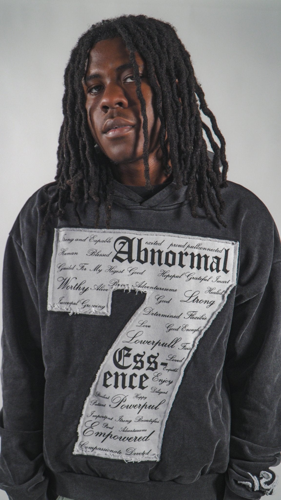 "Untamed Confidence" Hoodie (Vintage Black) - Abnormal Essence