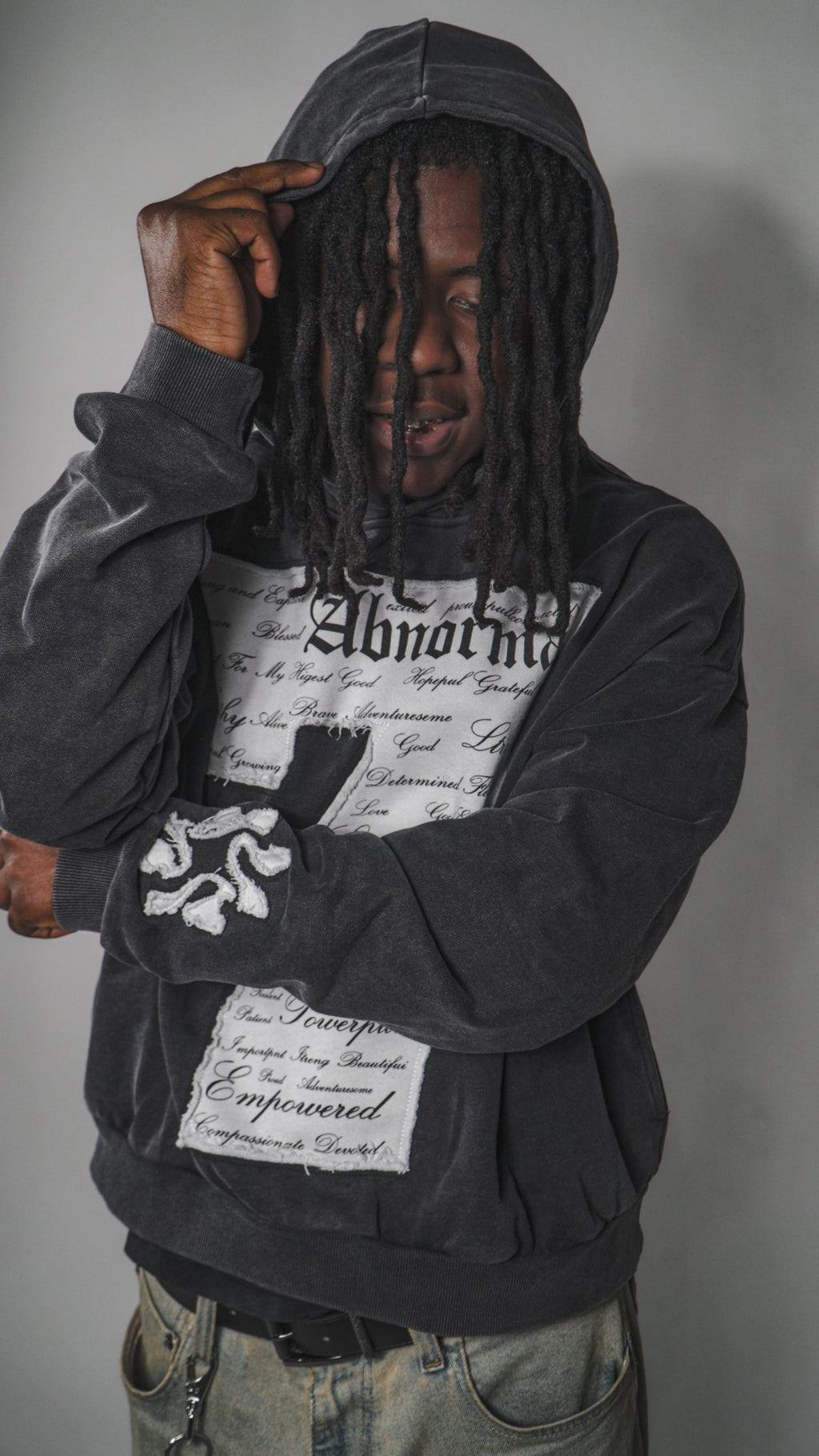 "Untamed Confidence" Hoodie (Vintage Black) - Abnormal Essence
