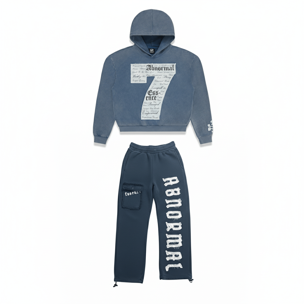 'Untamed Confidence' Set (Denim Blue) - Abnormal Essence