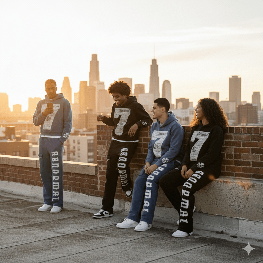 'Untamed Confidence' Set (Denim Blue) - Abnormal Essence